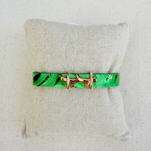 *Bracelet Charm Set* KEEP COLLECTIVE Retired Green Palm Band RG Coral Branch
